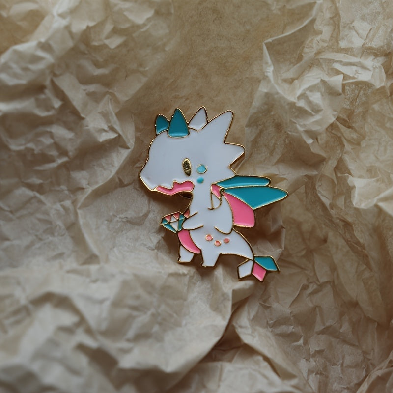 Colorful Dragon Cartoon Brooch Backpack Decorative Charms
