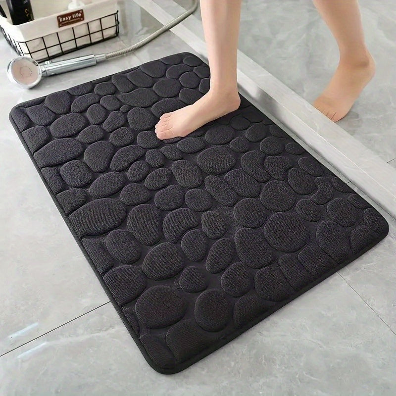 Non Slip Memory Foam Bath Rug Quick Drying Machine Washable Shower Carpet