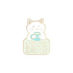 Cat Fish Charming Emblem Pet Brooch Enamel Lapel Pin Decorative Badge