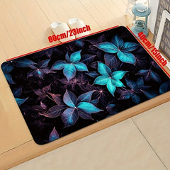 Dark Flowers Kitchen Mat Indoor Decor