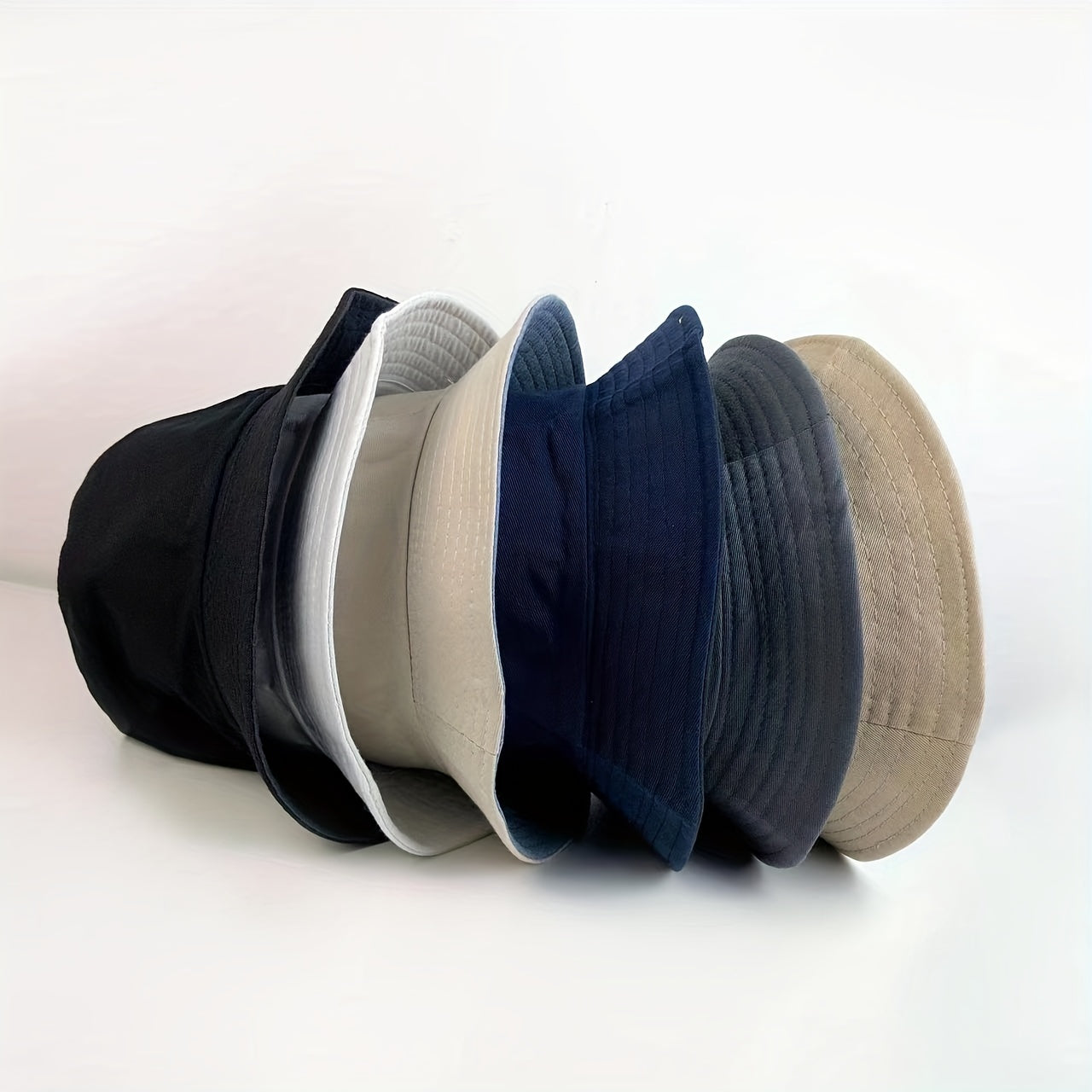 Double-Sided Sunshade Bucket Hat Outdoor Solid