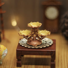 1pc Fruit Plate Doll House Accessory Retro Simulation Scene Model Mini Toy