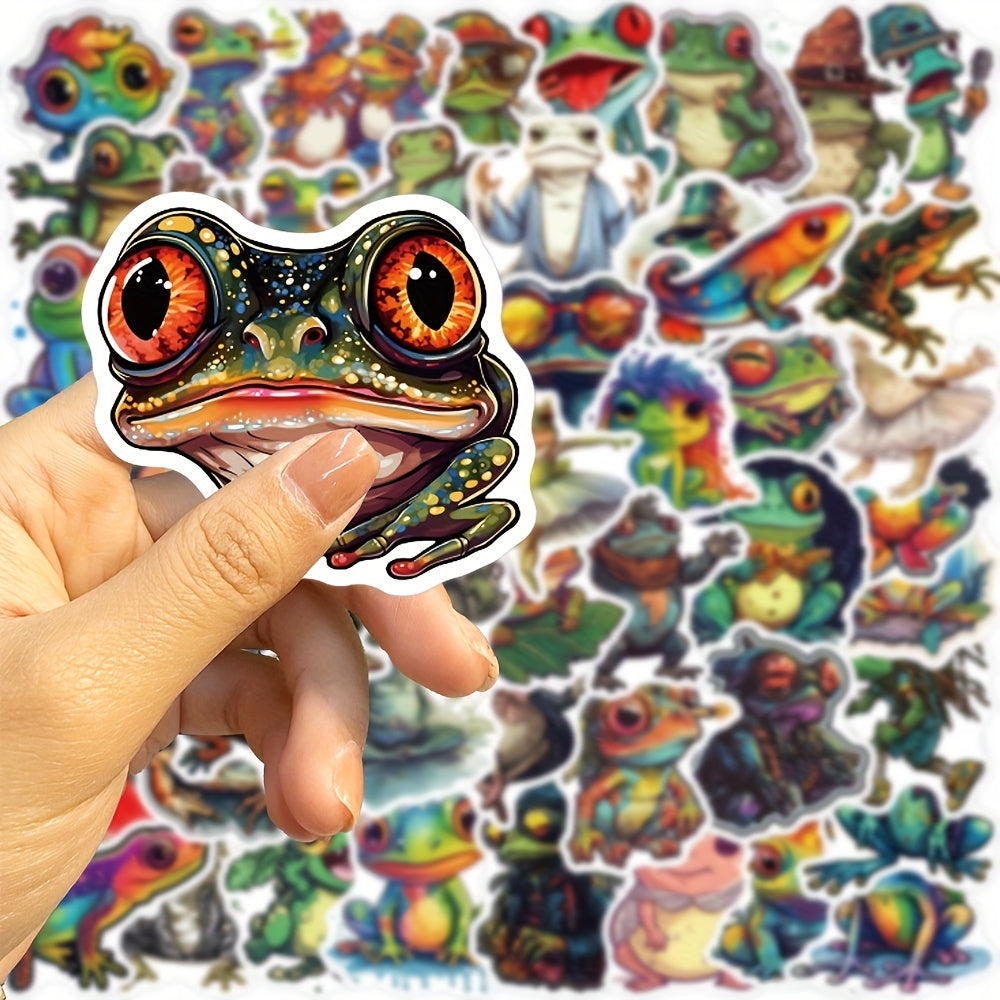 50pcs Frog Love Doodle Stickers Waterproof Decals DIY Guitar Luggage Decoration