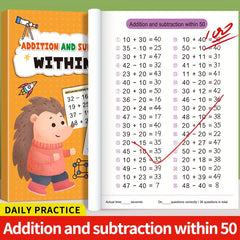 Kids Math Practice Workbook Horizontal Vertical Addition Decomposition