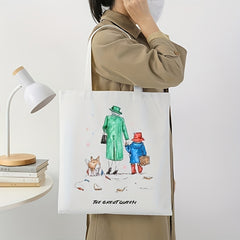 Colorful Pattern Tote Bag Canvas Sling Bag for Daily Use