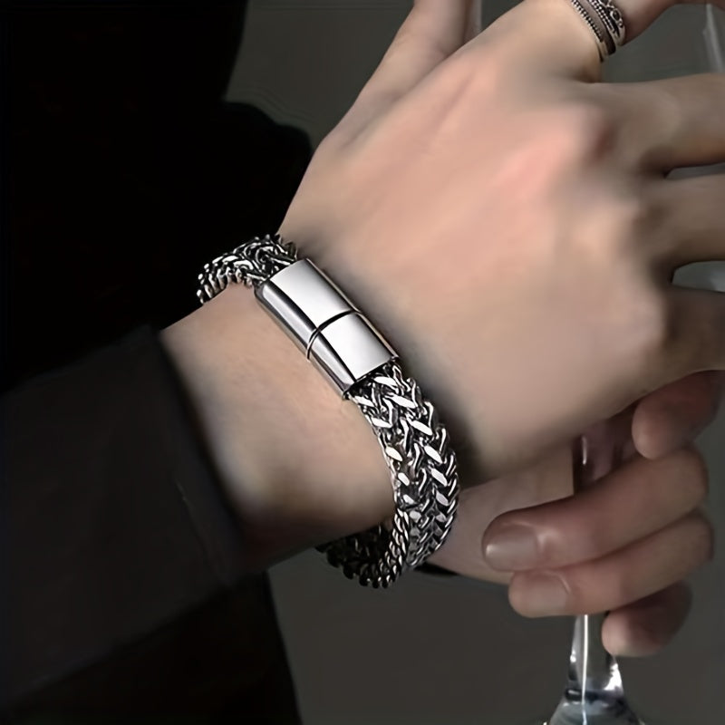 Hip Hop Titanium Steel Thick Version Street Trendsetter Men Bracelet