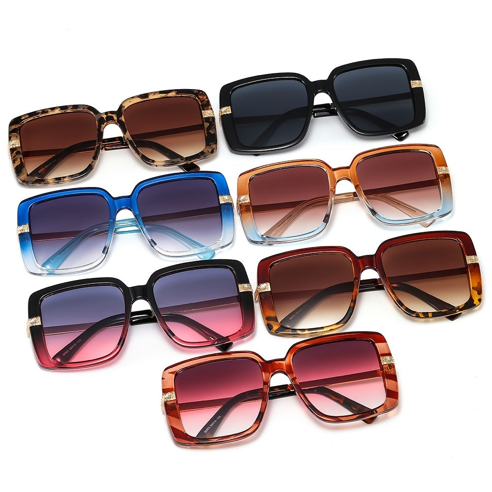 90s Rectangular Narrow Vintage Sunglasses For Women Thick Hip Hop Glasses