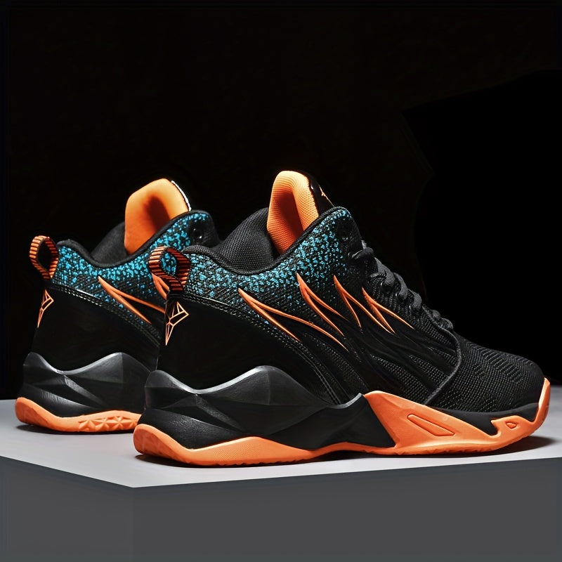Men's Block Basketball Shoes Comfy Breathable Non Slip Shock Absorption