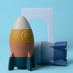 Silicone Rocket Stacking Toy for Toddlers