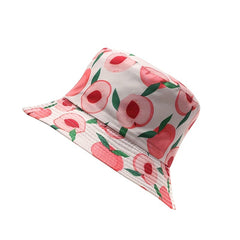 Men's Sunscreen Sunshade Sun Hat Fruit Pattern Print Double-sided Bucket Hat