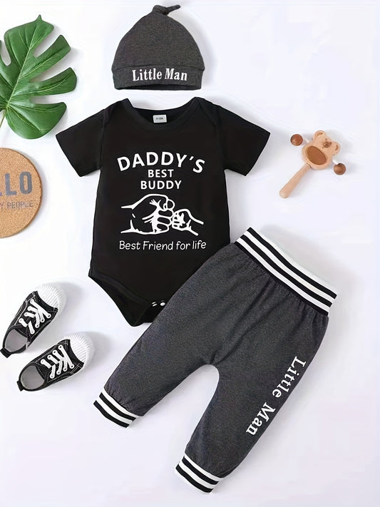 Boys Daddy's Buddy Onesies & Sweatpants Set