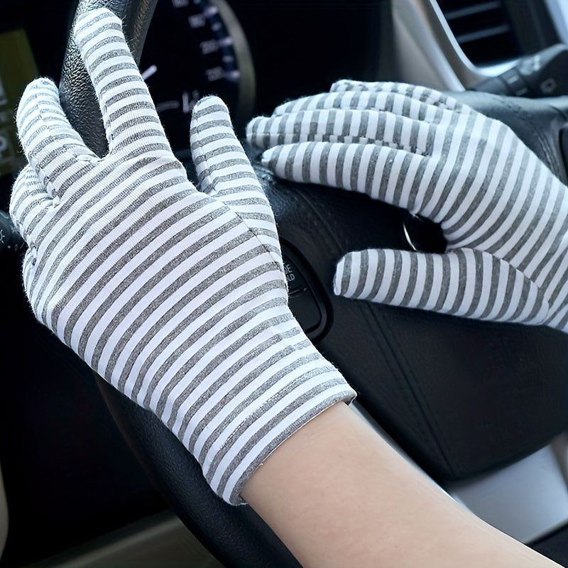 Cotton Sunscreen Gloves for Women and Men - Breathable and Stylish