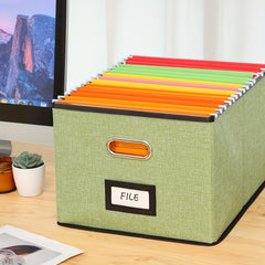 File Sorting Box With Lid File Storage Basket With Handles Household Storage