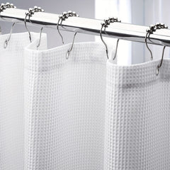12pcs Stainless Steel Shower Curtain Rings Roller Ball Hooks