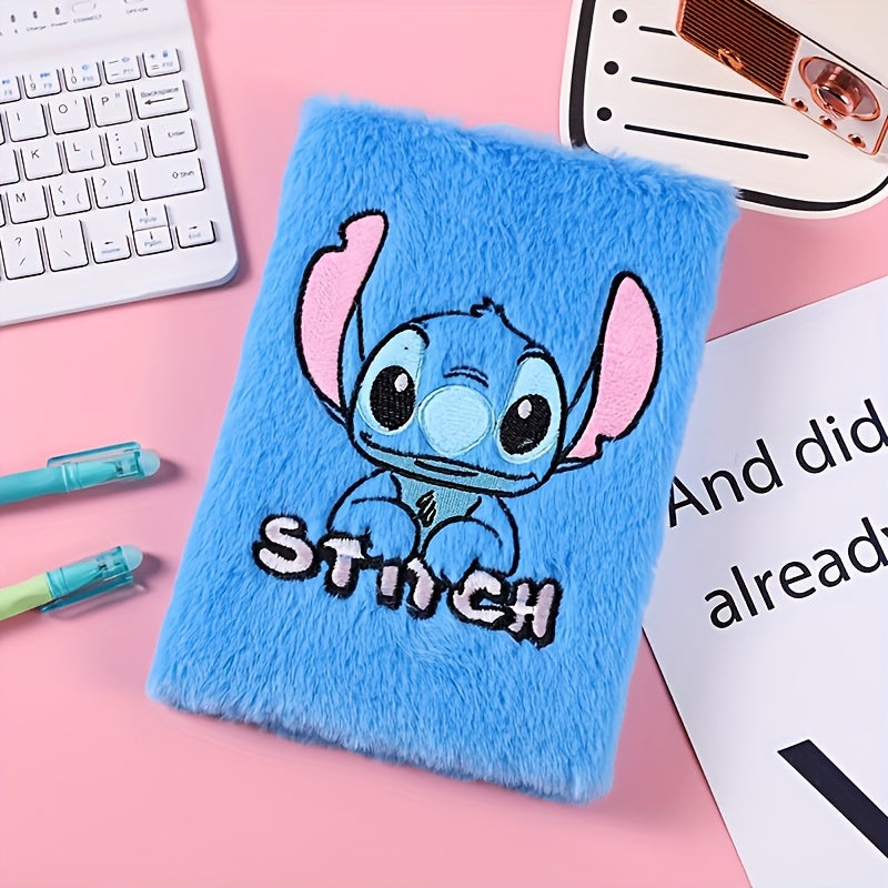 Stitch Soft Cover Notebook Set with Pink Ears Plush Texture