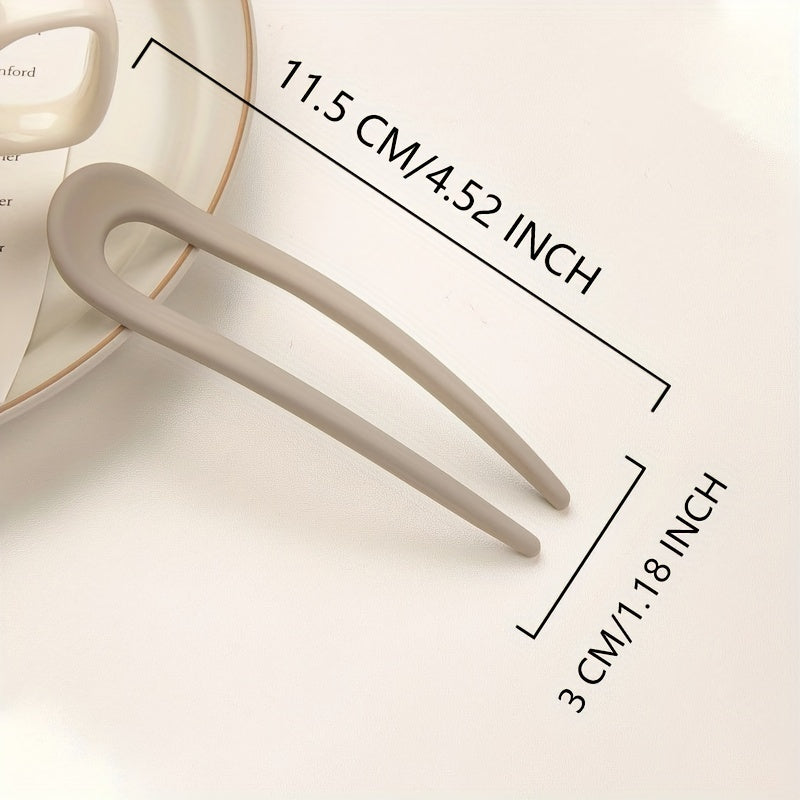 Solid Hairpin U Shaped Hair Pin Ponytail Holder Hair Accessories