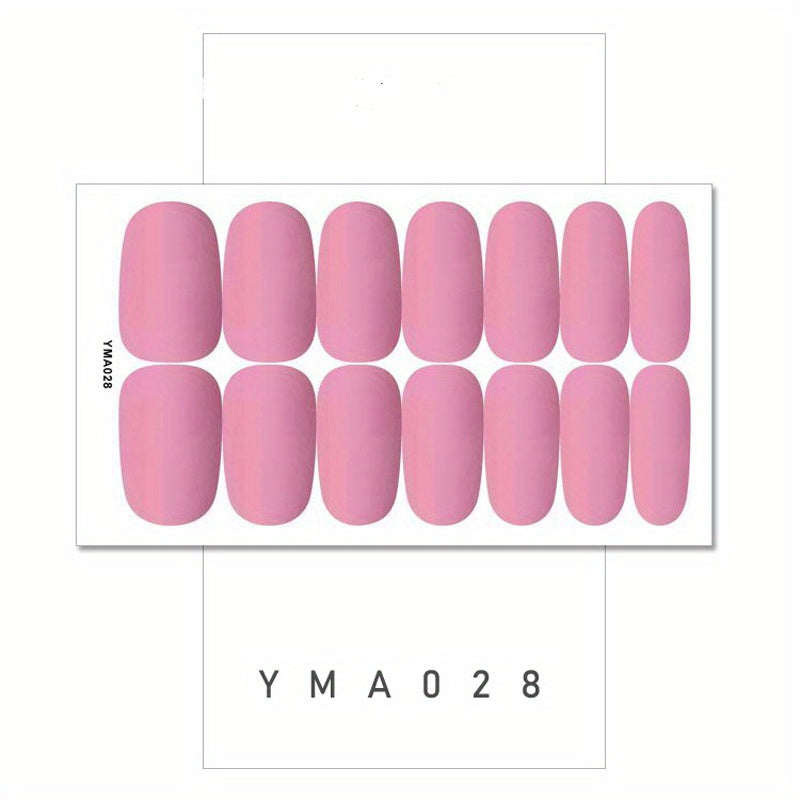 Retro Nail Polish Strips Self-Adhesive Gel Nail Wraps