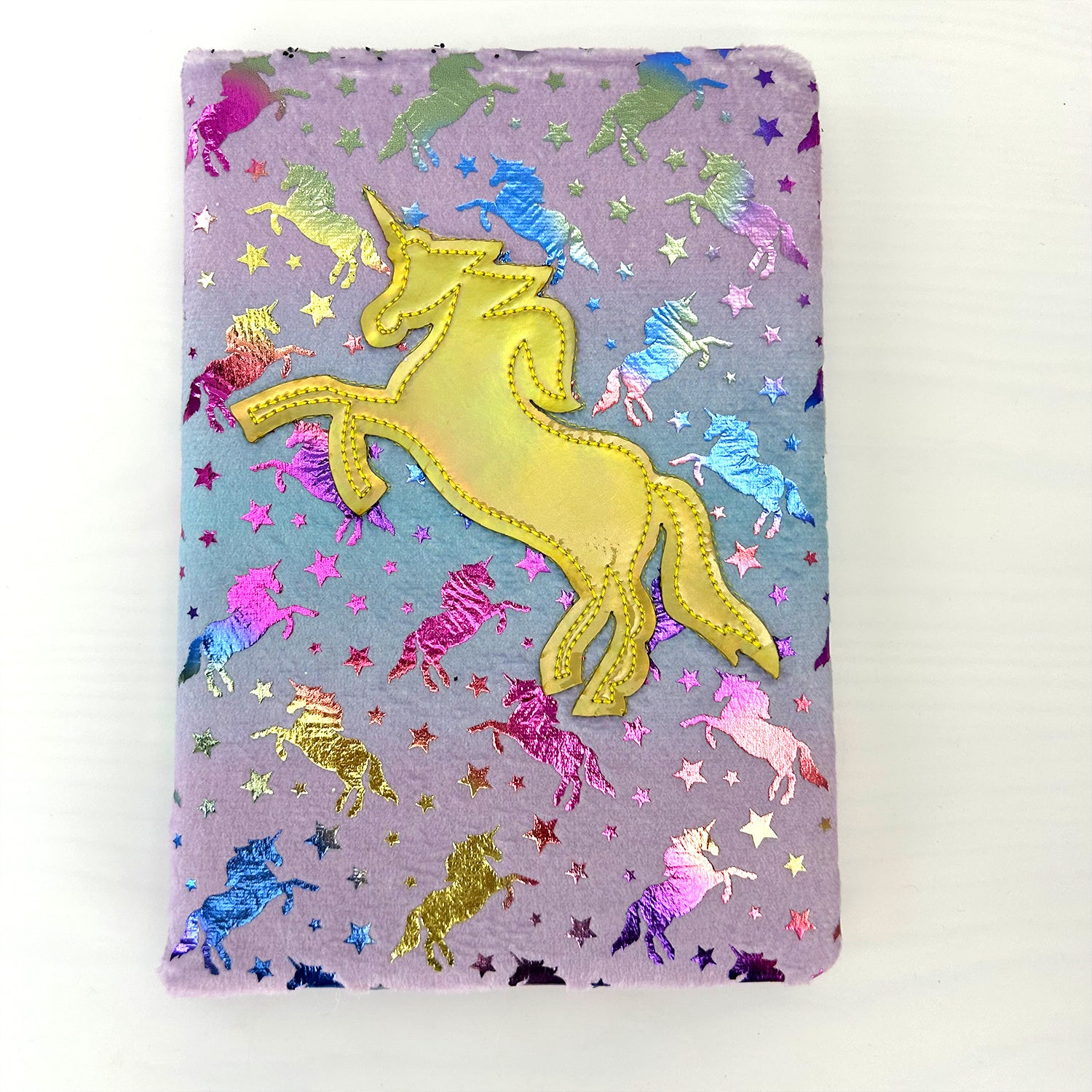 Unicorn Plush Diary Blank Journal Glitter Cover School Creative Expression