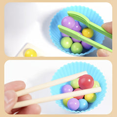 Wooden Bead Sorting & Matching Game Educational Toy for Kids