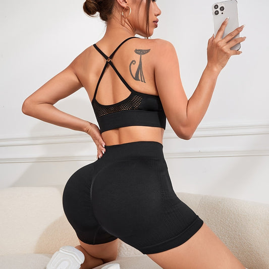 High Waist Seamless Yoga Shorts for Women