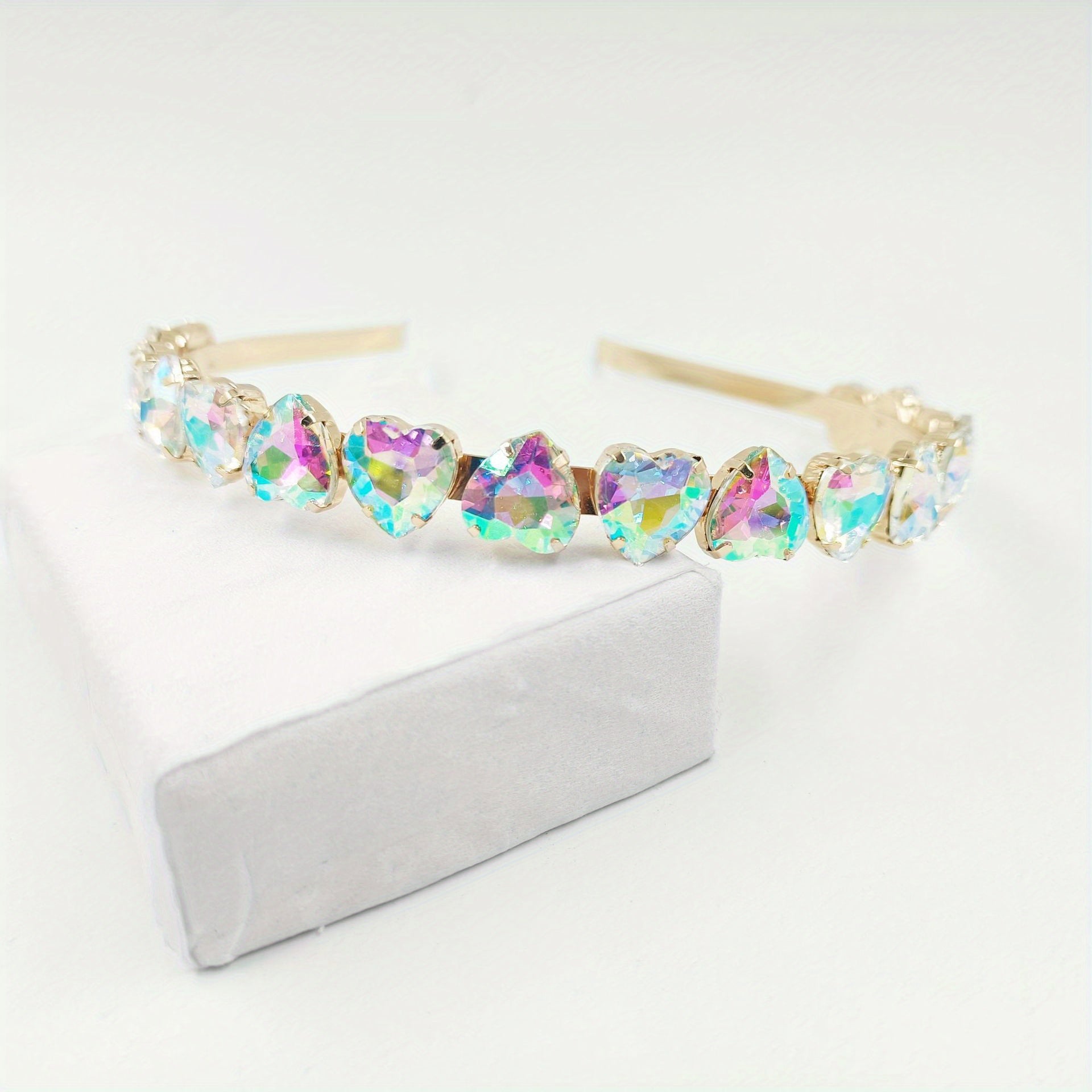 Baroque Crystal Heart Decor Headband Hair Band Glitter Hair Accessories