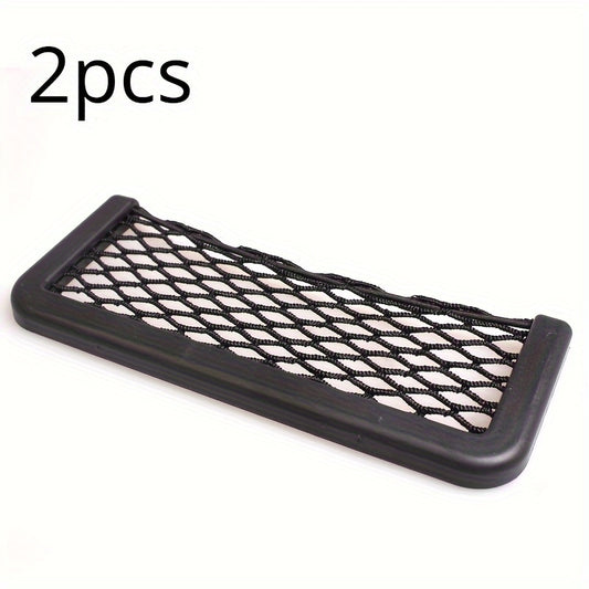 2pcs Universal Mesh Cargo Net Car Storage Net Wall Sticker Organizer Pouch Bag