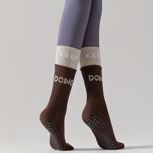 Women's Double Loop Tube Socks Non Slip Medium Tube Sports Socks