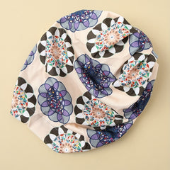 Bohemia Geometric Pattern Turban Head Wrap Cap for Women Girls