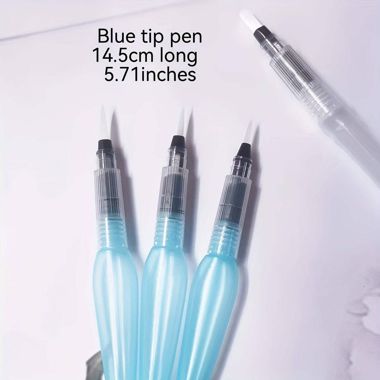 Solid Watercolor Brush Set 7pcs Flat and Round Tips