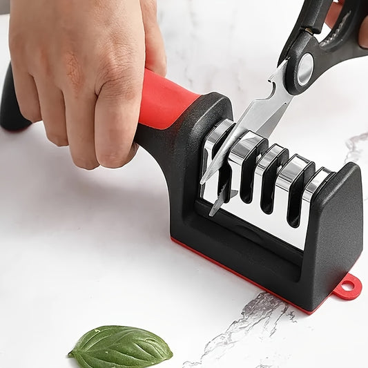 Stainless Steel Kitchen Sharpener 4-in-1 Tool for Camping and Cooking