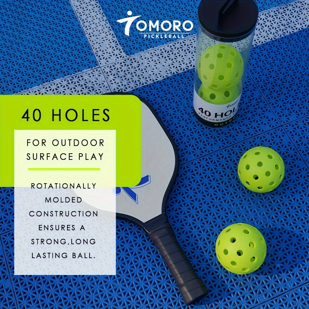 3pcs Outdoor Pickleball Balls 40 Holes For Training & Replacement