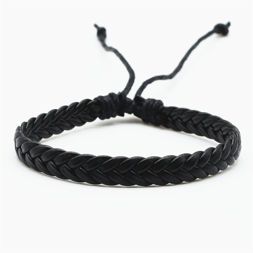 Coffee Leather Bracelet Men's Jewelry