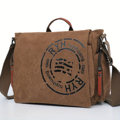 Canvas Sling Bag with Tablet Compartment