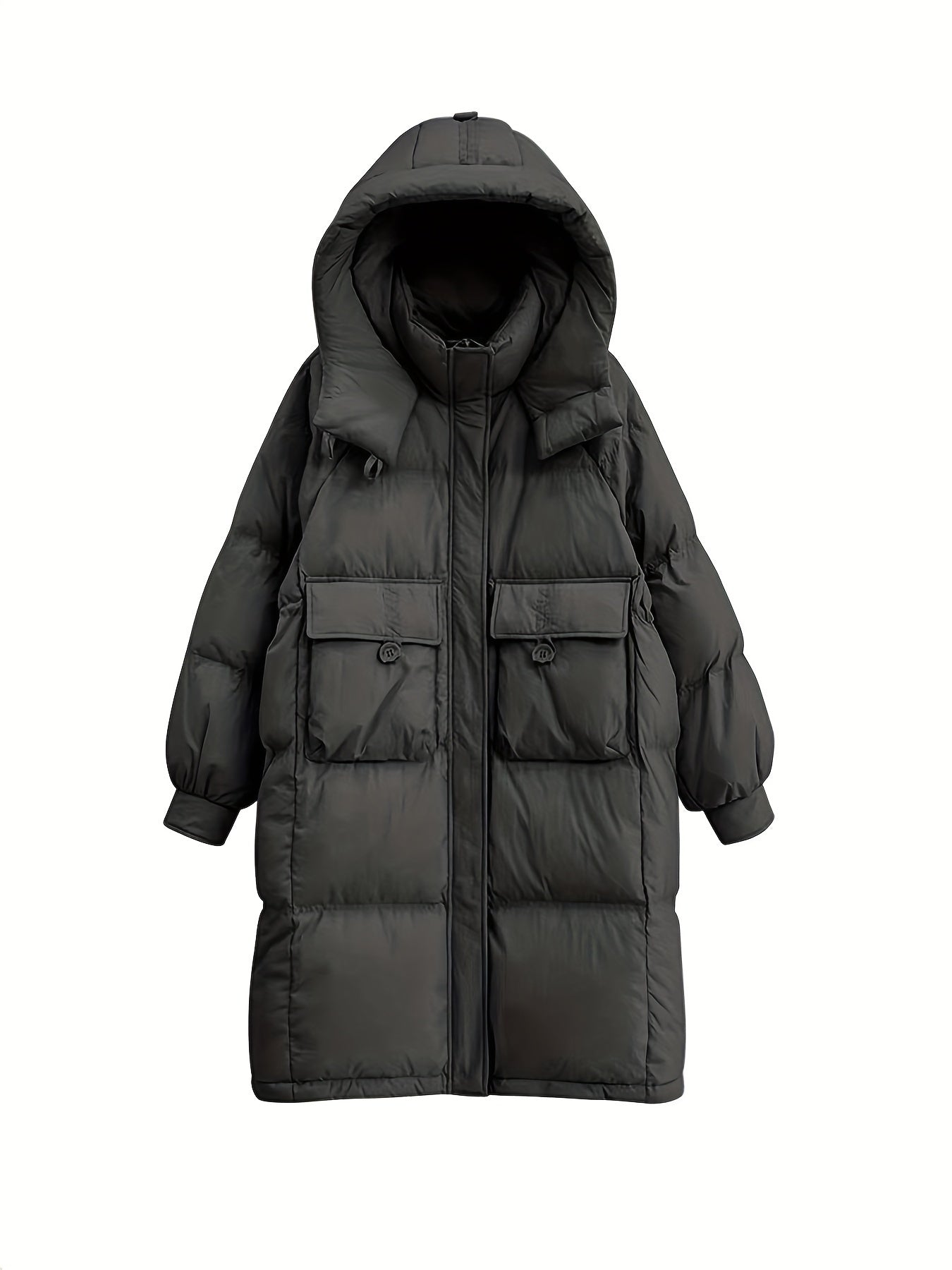 Women's Long Puffer Jacket Winter Warm Hooded Outdoor Sports
