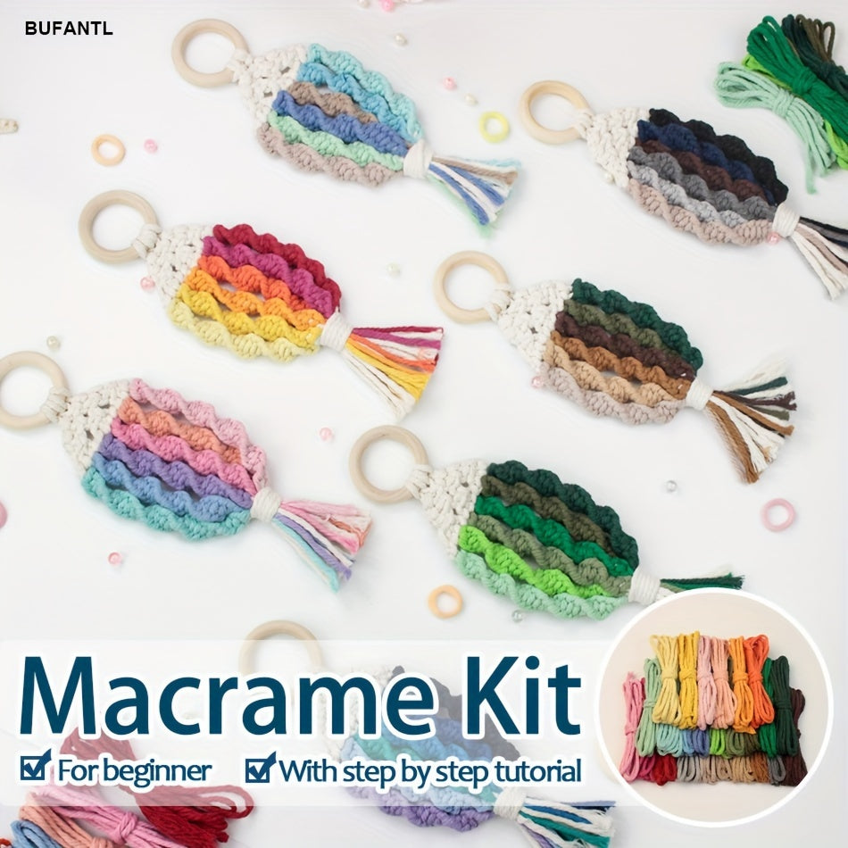 Rainbow Fish Macrame Kit - DIY Craft Tutorial - Choose Your Colors