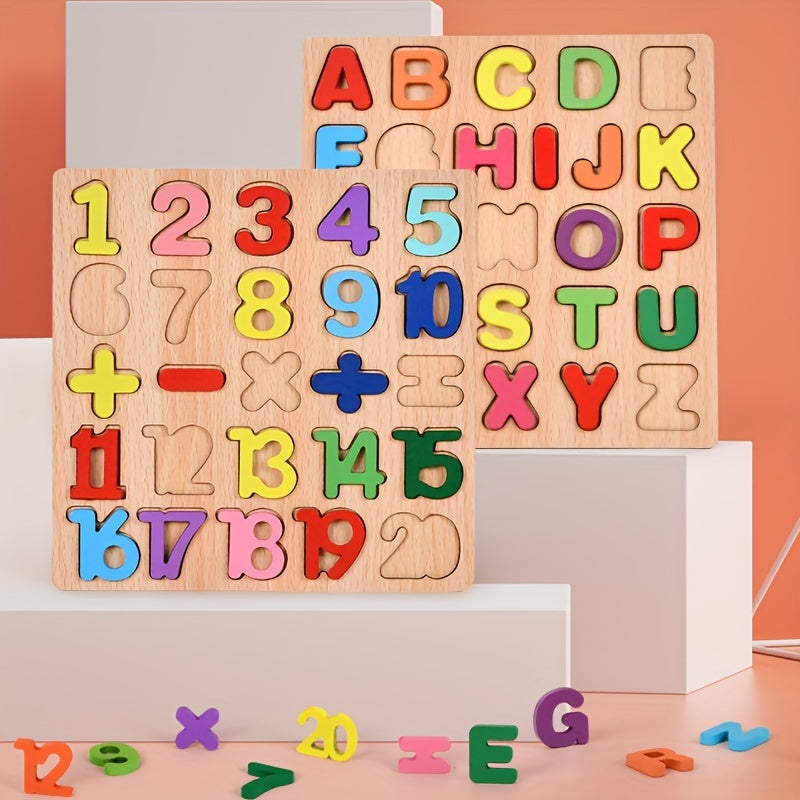 Alphabet Matching Wooden Puzzles for Kids - Halloween Christmas Gift