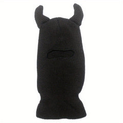 Monster Ears Ski Mask Balaclava Y2K Knit Hat