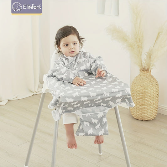 Baby Highchair Feeding Cover Long Sleeved Bib