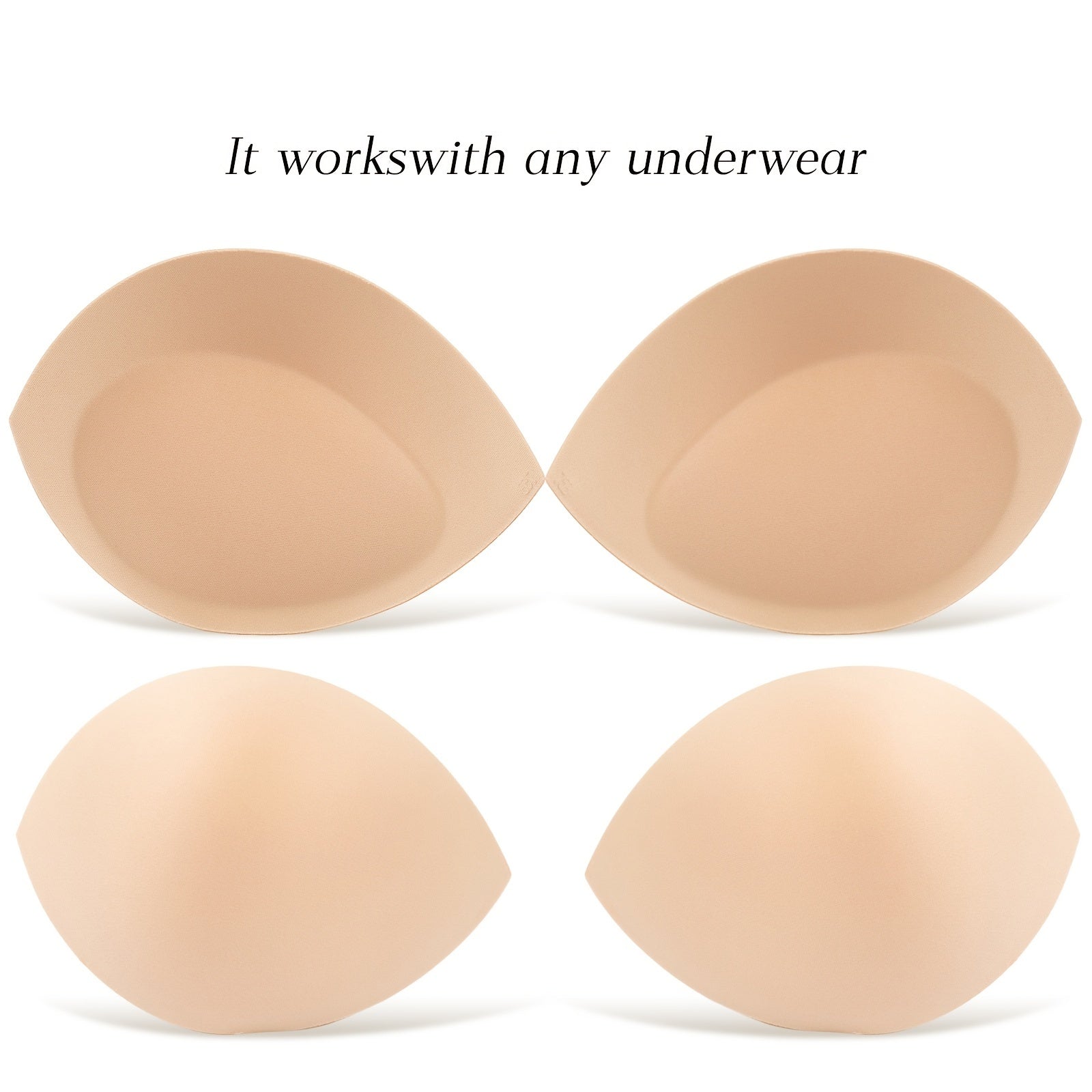 2 Pairs Reusable Bra Insert Pads Soft Anti-convex Enhancer