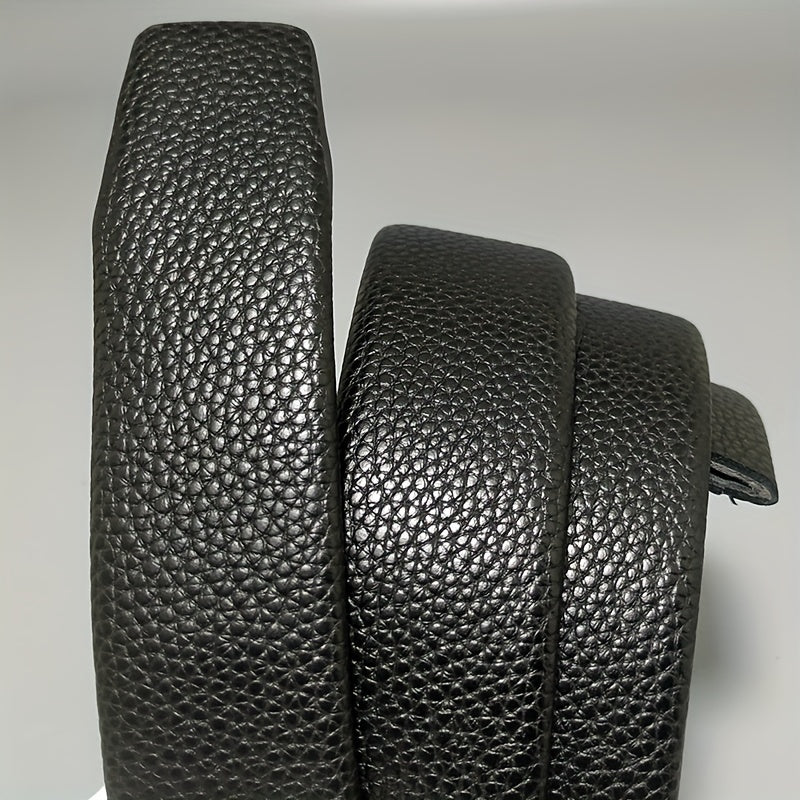Men's Leather Belt Automatic Buckle Waistband Business Party