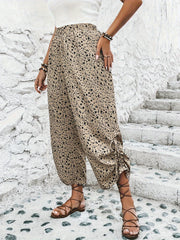  Boho Pants Women's Plus Ditsy Floral Print Wide Leg Trousers