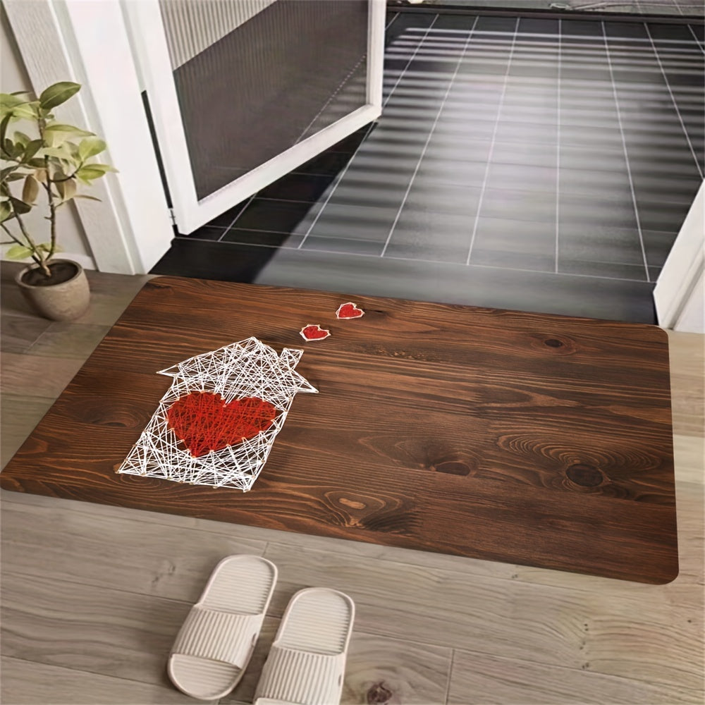Vintage Wood Print Kitchen Rug Soft Cushioned Anti Fatigue Comfortable Mat