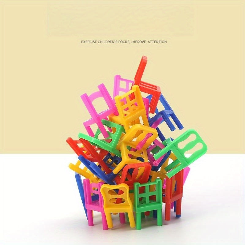 16pcs Chair Stacking Toys DIY Balance Chair Stools Stacking Toys