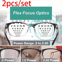 2pcs Multifocal Readers Reading Glasses For Women Men Bifocal 50-250