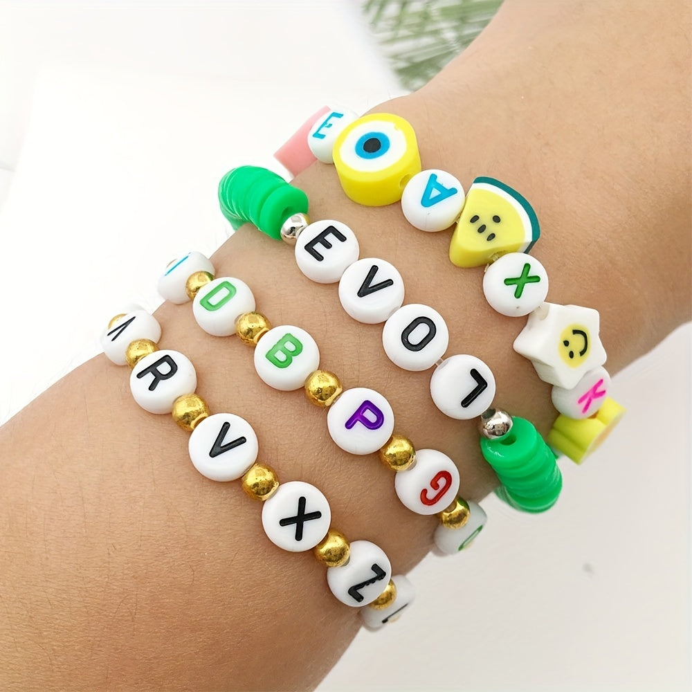 100pcs Alphabet Acrylic Beads for Jewelry Making & Crafting