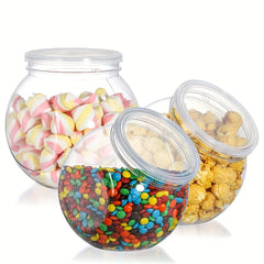 Plastic Candy Jar With Lid Home Storage Box