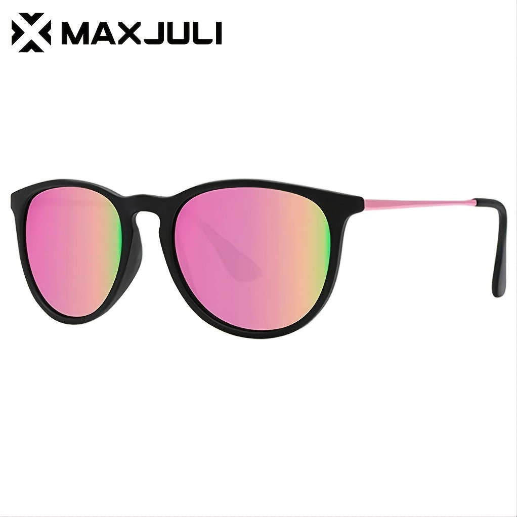 Maxjuli Women's Polarized Sunglasses - Stylish Metal Shades for Football Game