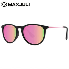 Maxjuli Women's Polarized Sunglasses - Stylish Metal Shades for Football Game