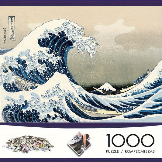 Kanagawa Surfing 1000pc Jigsaw Puzzle for Adults & Family Relaxation