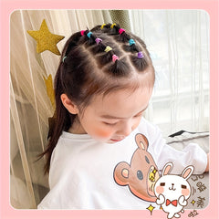 100pcs Colorful Girls Elastic Hair Bands Kids Hair Accessories Sets